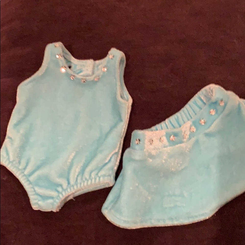 American girl doll two piece leotard and skirt